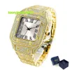 Het Selling Ladies Square Dial Write Watch Bling Glitter Full Rhinestone Diamond Watch Custom Quartz Watches