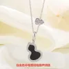 Designer Qeelin Qilin Gourd Necklace Red Jade Pendant High Version 18k Rose Gold Lock Bone Chain Live Broadcast