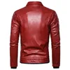 Punk vent hommes veste en cuir PU couleur unie col de fourrure rivet amovible loisirs Style rétro mâle manteau de fourrure vêtements d'extérieur S-2XL240228