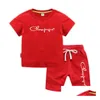 Kleidung Sets Neue Mode Kinder Baby Sommer Kleidung Sets Jungen T-Shirt Tops Dstring Shorts Casual Sportwear Outfits Drop Lieferung Ba Otssc