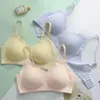 Bras Top Lace Ropa interior sin costuras Ropa interior de mujer Pequeño pecho recogido antideslizante Sin anillo de acero Sexy Sling Hermosa espalda Bra Sección delgada