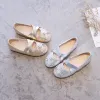 أحذية رياضية جديدة للأطفال أحذية راينستون جلدية الصيف الأميرة الأميرة Girls Party Dance Shoes Soft Baby Student Flats Kids Performance Shoes