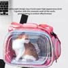 Transportadores para gatos, bolsa transparente para mascotas, nave espacial portátil, transpirable, un solo hombro, suministros para perros salientes