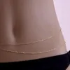 Sexy doble capa oro plata Color vientre cadena moda Bikini cintura enlace collares joyería del cuerpo para las mujeres verano Accesspries273V