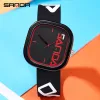 أقراص Sanda Sanda الجديدة من السيليكون للنساء للنساء مربع الكوارتز ووتش تصميم الإبداع الاتجاه الإبداعي Quartz Clock Watch Sports Watch