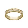 Fashion Titanium Steel Srebrny Rose Gold Love Ring Miłości 300K