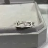 Cluster Rings 2024 925 Sterling Silver Single Diamond Glid Ring Women's Fashion Design Jewel Party Gift