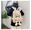 2024 Sweet cool rabbit cartoon men's and women's backpack new large capacity fashion travel bag cute rabbit school backpack