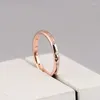 Clusterringen echte 925 sterling zilver roségouden ring CZ compatibel voor vrouwen verlovingscadeau huwelijkscadeau Europa sieraden