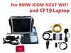 WiFi dla BMW Diagnostic ICOM Dalej z najnowszym SW 1000 GB HDD Tryb ekspertów CF19 Kable OBD Pełne zestaw gotowy do użycia do użycia