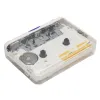 Player Tragbarer Kassettenspieler, USB-Kassettenaufnahme, Kassetten-zu-MP3-Konverter, Walkman-Kassettenspieler, transparentes/silbernes Gehäuse