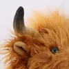 Coussins simulation vaches highlands et moutons animaux en peluche poupée molle caillée en peluche