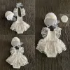 Fotografia recém -nascida bebê renda de renda fotografia de fantasia Faixa de cabeça chapéu 1 mês Roupas de princesas Acessórias de acessórios equipados para meninas