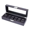 High Carbon Fiber 5 6 10 12 Grid Watch Box Watch Display Storage Box Bracelet Display Slots Case holder Storage Container334V