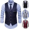 Dress Vests For Men Slim Fits Mens Suit Vest Male Waistcoat Gilet Homme Casual Sleeveless Formal Business chaleco hombre 240228