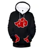 Japonya Anime Kırmızı Bulut 3D Baskı Hoodie Erkekler İçin Kadın Hooded Sweatshirt Kış Moda Sıradan Takip Talkları