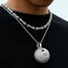 Pendentif de billard sphérique en Zircon glacé, 8, collier pour hommes, bijoux Hip Hop, personnalité, cadeau 294K