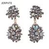 Boucles d'oreilles pendantes en cristal et strass pour femmes, grandes boucles d'oreilles ethniques, Vintage, longues, bijoux féminins, 2024