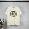 24SS T-shirts pour hommes T-shirts de créateurs Arc-en-ciel Champignon Lettre Imprimer Manches courtes Hauts Coton Lâche Hommes Femmes Chemise