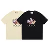 T-shirt GGity Fashion di design a maniche corte con stampa di tre simpatici coniglietti T-shirt in puro cotone di tendenza per uomo e donna primavera estate