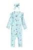 Jumpsuits Baby Boy Girl Bilt Playsit Playsit Floral Romper Pumpkin Jumpsuit Urodzony długie rękawy stroje jesienne 3429094