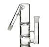 Clear Double Cyclone Glass Ash Catcher 45 Graus 14mm 18mm Ashcatcher Dis Perc Ash Catchers Fumar Bong Acessórios Dab Tools262G4630545