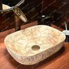 Robinets de lavabo de salle de bains, lavabo de table simple, art chinois, inter-plateforme créative rétro en céramique