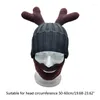 Berets Christmas Prank Antler Beard Knit Hat Beanie Wild Warm For Outdoor Sport Drop