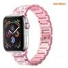 Designer smycken bling diamant rhinestone smarta remmar för kedja Apple Watch 8 6 SE 38mm 40mm 44mm 41mm 45mm Ultra Band Rostfritt stål Remmband Iwatch 76543 2 1 W