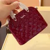 Mini handbag Patent Leather Shell Package Ladies Luxury Shoulder Bag Designer Crossbody Bag Girls Makeup Bag Mobile Phone Bag Diamond Pattern Quilted Bag Walle Card