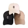 Top Caps Erkekler Zirve Şapka Rhombic Beyzbol Pamuk C Mektubu Kız Kore tarzı Kış Kapağı