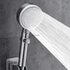 Bathroom Shower Heads 1PC-High Pressure Handheld Head5 Spray Settings Water Saving with ON/OFF Switch Chrome Finish He YQ240228