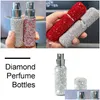 Perfume Bottle Diamond Set Per Divided Bottle Vacuum Press Sample 10Ml Makeup Travel Mini Small Spray Wholesale21 Drop Delivery Health Dh4Qn