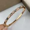 Schaal Serpent Single Bangle voor vrouw Crystal Gold Ploated Hoogste Counter Quality Vintage Sier Brand Designer Exquisite Gift 035 Originele kwaliteit