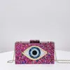 Fashion Evening Bag Women Crossbody Eyes Bag Tote Beaded Clutch Bag 022924a