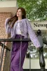 Cardigan stile coreano stile pigro cardigan lavorato a maglia viola pantaloni casual donna elegante stile alla moda variegato giacca a maniche lunghe