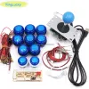 Joysticks Yinglucky Sanwa Diy Kit 2 Spelare DIY Arcade Joystick Game Kits med 20 LED -arkadknappar till USB -kodarpaket Arkad