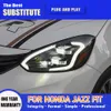 Feux de voiture pour Honda Jazz Fit phare LED 20 20-20 22 GR9, phare de style DRL, lampe avant à Signal dynamique