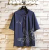 Korte Mouw Linnen T-shirt Men039S Zomer Wit Zwart T-shirt Top Tees Chinese Mode Kleding Oversize 4XL 5XL O HALS 2106293875198