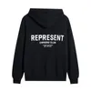 Polaire chaude Reprreesent sweat à capuche designer sweats à capuche graphique hommes femmes représentés sweat à capuche hommes femmes vêtements designer noir gris blanc représentant vêtements à capuche