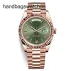 Roless Date 20 colori Top alta qualità giallo oro rosa President Face Grande orologio automatico Orologi impermeabili in acciaio inossidabile cy