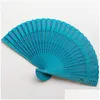 Andra evenemangsfestleveranser Party Supplies 100st Wood Fans Mticolor Showgirl Dance Fan Event Sunflower Mönster Bridal Personlig S DHE9I