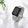 Designer Milanese Loop Band rostfritt stålspännband för Apple Watch Series 6 SE 5 Watchband Armband Rems Iwatch Accessories 38 40 42 44 41 45mm Designer2Nev2n