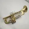 Margewate Trumpet C till B Tune Brass Plated Professional Musical Instrument med Case Accessories Cleaning Cloth9048532