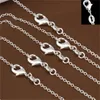 925 Sterling Silber Kette Halskette, Mode Männer/Frauen DIY Schmuck Rolo Kette 1mm Halskette 16 18 20 22 24 Zoll