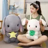 Animal en peluche lapin à longues oreilles, mignon radis, poupée, oreiller, cadeau d'anniversaire pour enfants, 2024