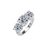 Designer ringar för kvinnor Sterling Silver 3CT 4CT VVS Moissanite Pass Diamond Tester Love Daughter Nail Ring Girl Gift With Box