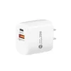 PD 12W USB Travel Wall Charger US EU UK PLUCT TYP-C USB-C Power Adapter Fast Charging Fast Chargers för smart telefon mobiltelefon för iPhone