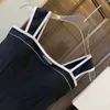 Klasikler Katı Mektup Kadın Mayo Tasarımcısı Tek Parça Mayolar Moda Seksi Bikini Seti Kadın Plaj Giyim Push Yukarı Mayo Takımları