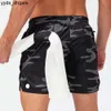 Lu Lu Men LuluLemenlu Shorts Yoga Camos andningsbara gymbyxor med handdukspänne Löst löpande löpande Lulus rabatt utomhus springa grossist hög kvalitet